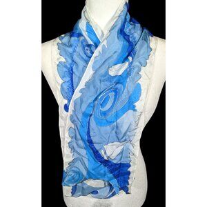 Vintage Hand Painted Betty Lanthrope Nautical Scarf